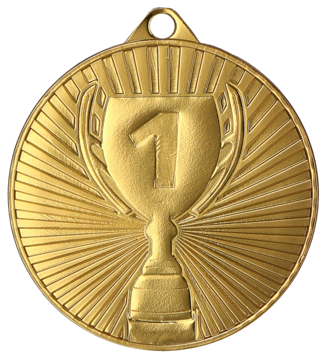 Medal stalowy złoty MMC4504/G – pucharek, Ø 45 mm