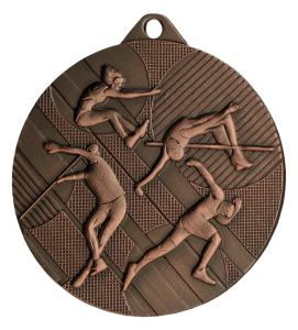 Medal stalowy brązowy MMC4508/B – lekkoatletyka, Ø 45 mm