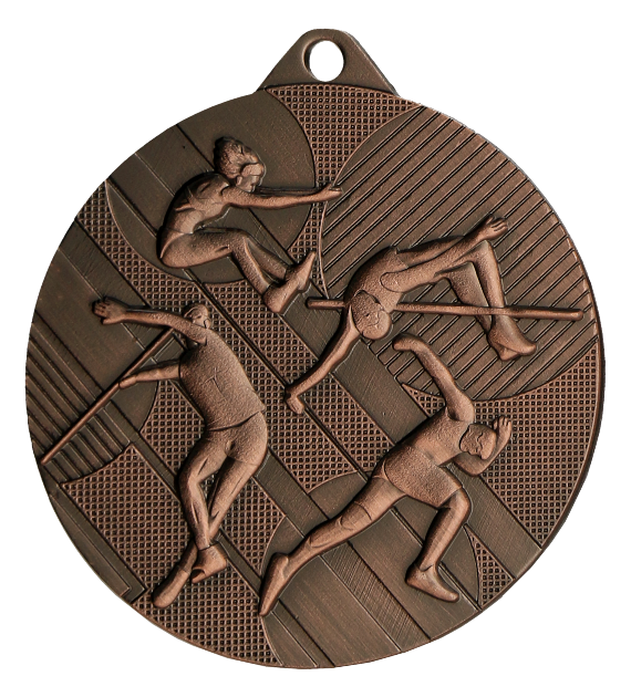 Medal stalowy brązowy MMC4508/B – lekkoatletyka, Ø 45 mm