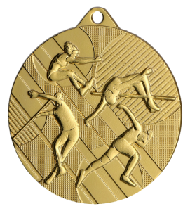 Medal stalowy złoty MMC4508/G – lekkoatletyka, Ø 45 mm