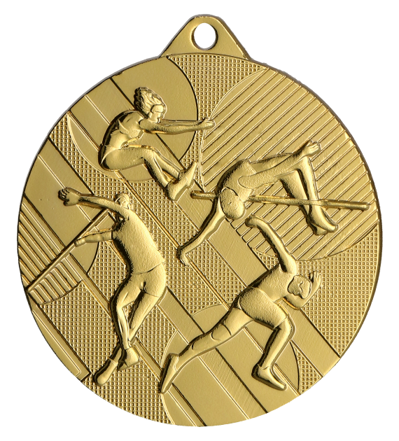 Medal stalowy złoty MMC4508/G – lekkoatletyka, Ø 45 mm