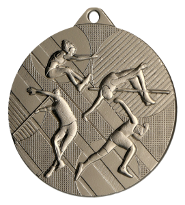 Medal stalowy srebrny MMC4508/S – lekkoatletyka, Ø 45 mm