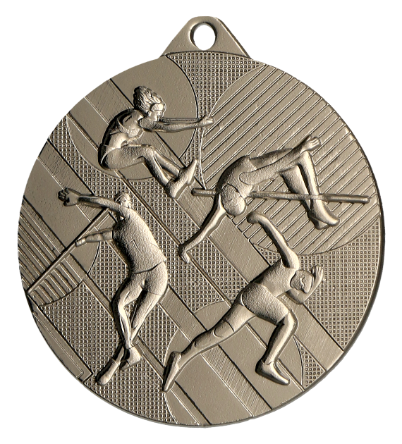 Medal stalowy srebrny MMC4508/S – lekkoatletyka, Ø 45 mm