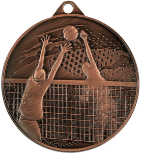 Medal stalowy brązowy MMC4510/B – siatkówka, Ø 45 mm