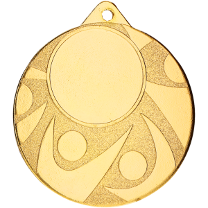Medal stalowy złoty z miejscem na emblemat 25 mm MMC5850/G – Ø 50 mm