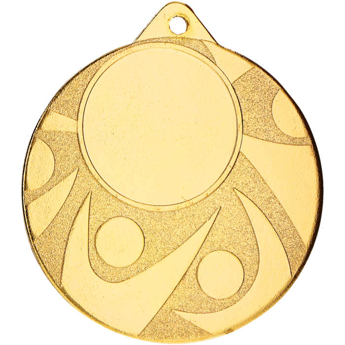 Medal stalowy złoty z miejscem na emblemat 25 mm MMC5850/G – Ø 50 mm