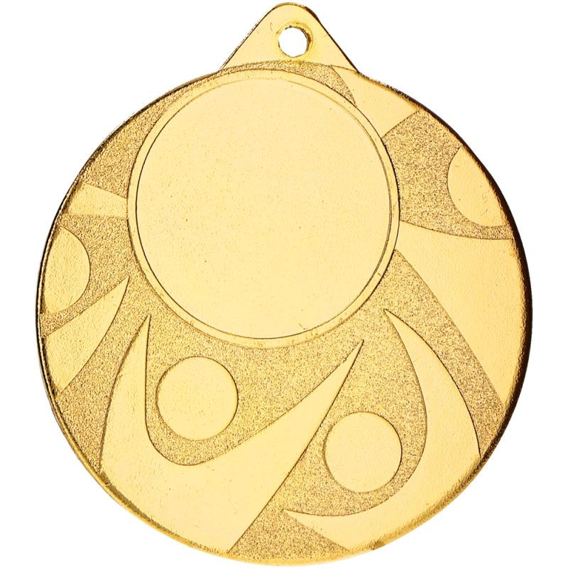Medal stalowy złoty z miejscem na emblemat 25 mm MMC5850/G – Ø 50 mm