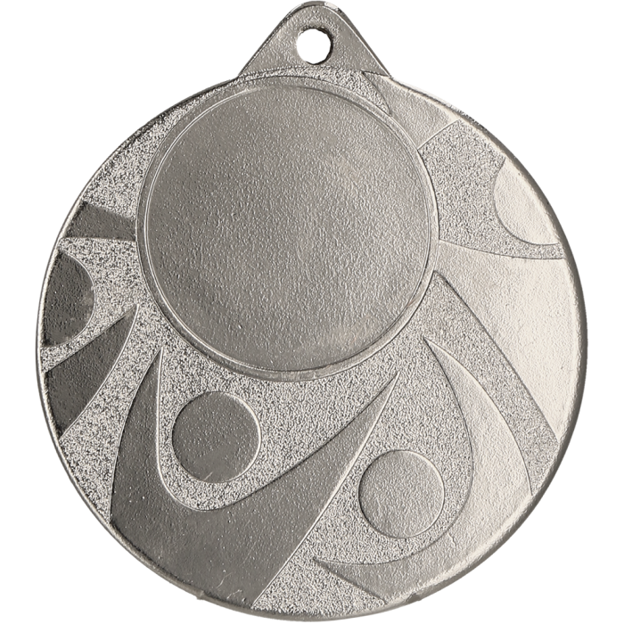 Medal stalowy srebrny z miejscem na emblemat 25 mm MMC5850/S – Ø 50 mm