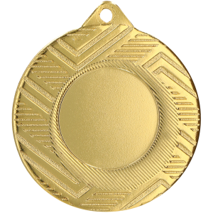 Medal stalowy złoty z miejscem na emblemat 25 mm MMC5950/G – Ø 50 mm