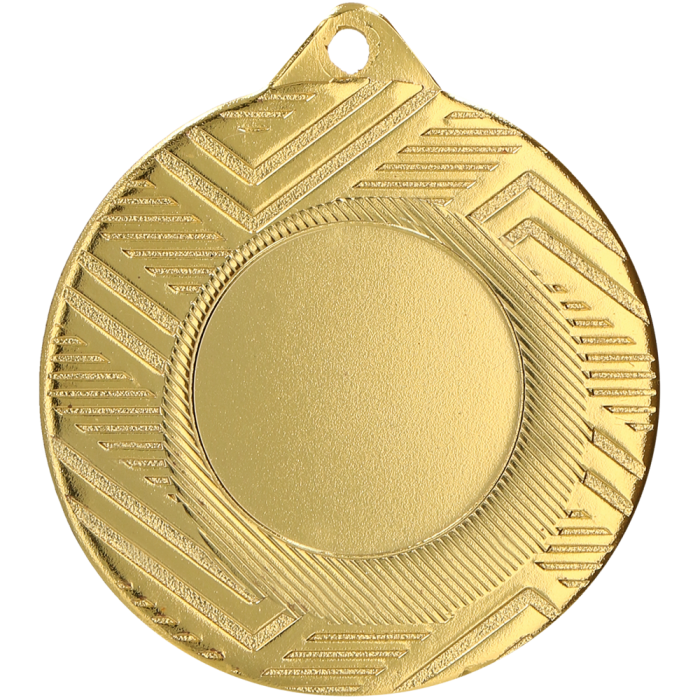 Medal stalowy złoty z miejscem na emblemat 25 mm MMC5950/G – Ø 50 mm