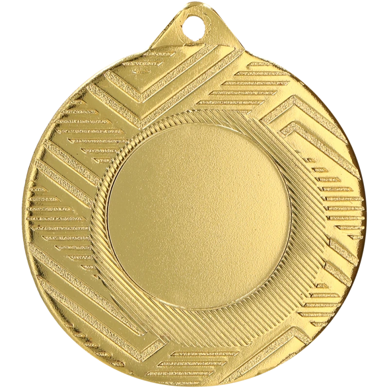 Medal stalowy złoty z miejscem na emblemat 25 mm MMC5950/G – Ø 50 mm