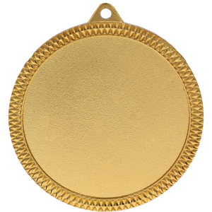 Medal stalowy złoty z miejscem na emblemat 50 mm MMC6060/G – Ø 60 mm