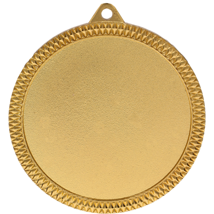 Medal stalowy złoty z miejscem na emblemat 50 mm MMC6060/G – Ø 60 mm
