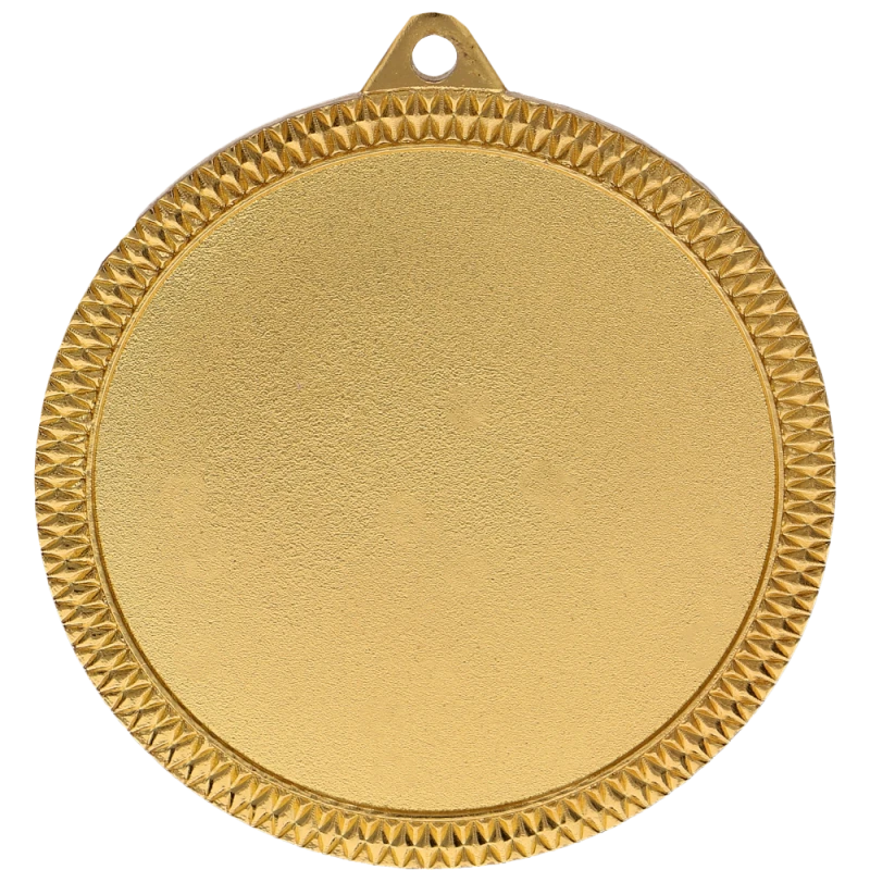 Medal stalowy złoty z miejscem na emblemat 50 mm MMC6060/G – Ø 60 mm