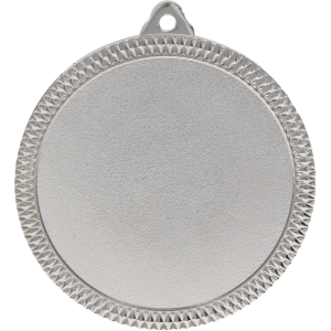Medal stalowy srebrny z miejscem na emblemat 50 mm MMC6060/S – Ø 60 mm