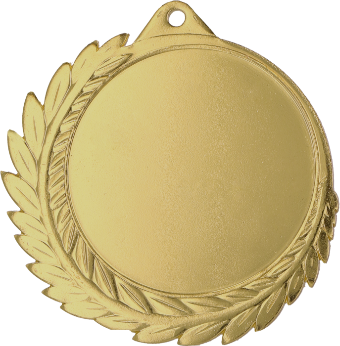 Medal stalowy złoty z miejscem na emblemat 50 mm MMC7010/G – Ø 70 mm