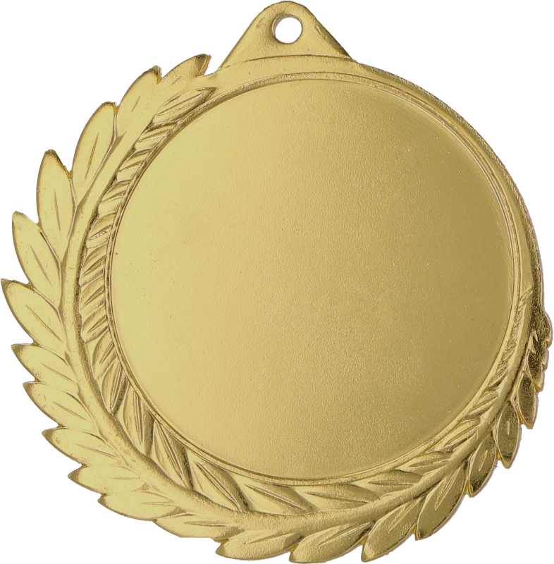 Medal stalowy złoty z miejscem na emblemat 50 mm MMC7010/G – Ø 70 mm