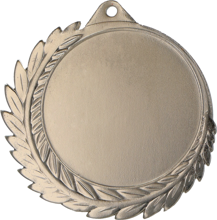 Medal stalowy srebrny z miejscem na emblemat 50 mm MMC7010/S – Ø 70 mm