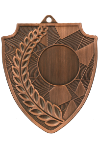 Medal stalowy brązowy z miejscem na emblemat 25 mm MMC7060/B – 60 × 70 mm