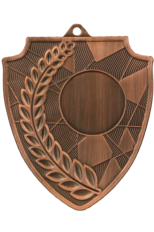Medal stalowy brązowy z miejscem na emblemat 25 mm MMC7060/B – 60 × 70 mm