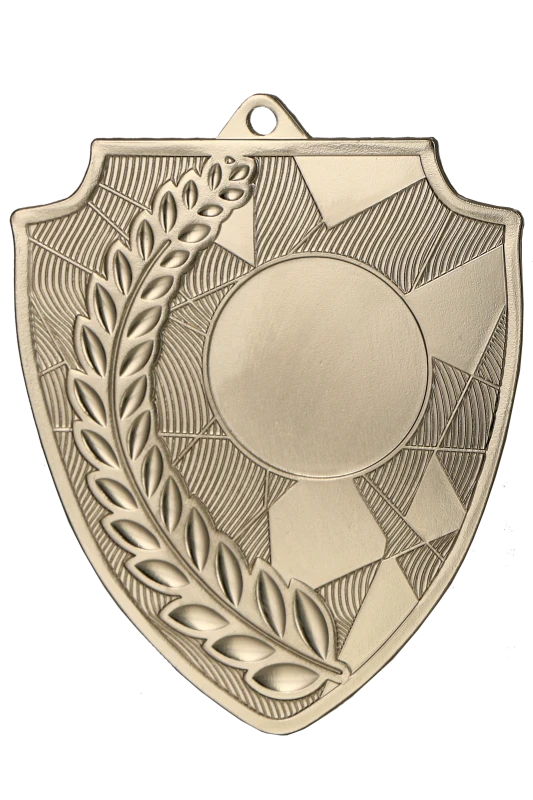 Medal stalowy srebrny z miejscem na emblemat 25 mm MMC7060/S – 60 × 70 mm
