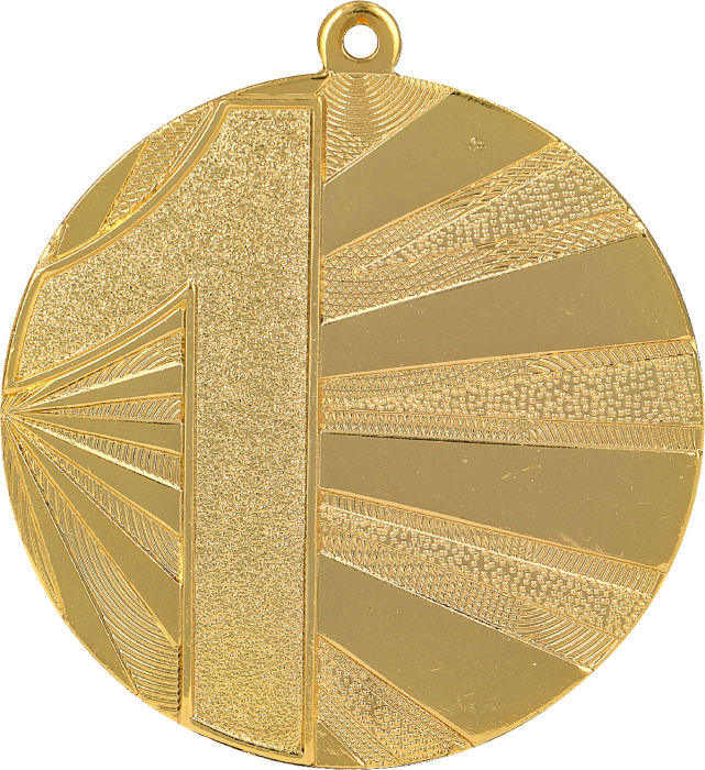 Medal stalowy złoty MMC7071/G – Ø 70 mm