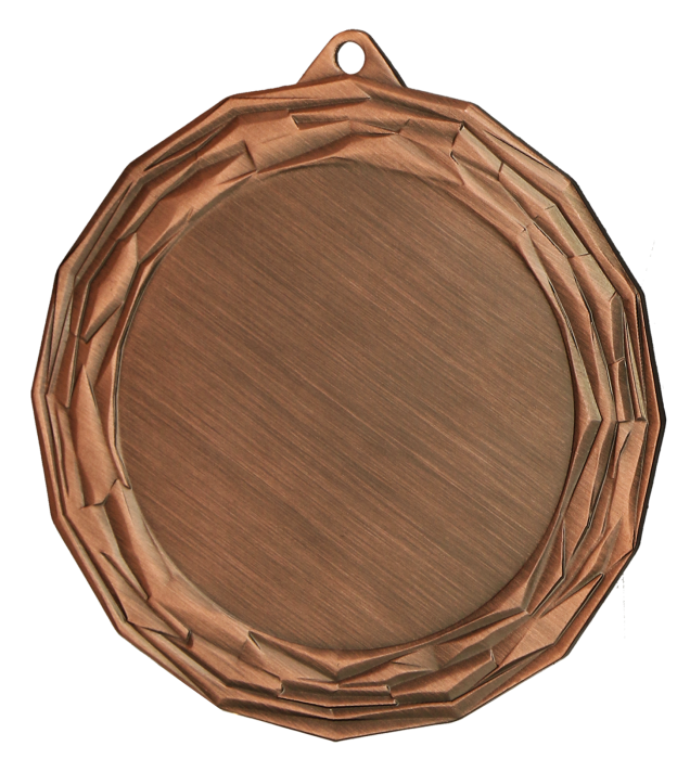 Medal stalowy brązowy z miejscem na emblemat 50 mm MMC7075/B – Ø 70 mm