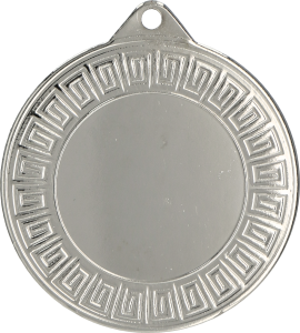 Medal stalowy srebrny z miejscem na emblemat 25 mm MMC7140/S – Ø 40 mm