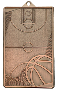 Medal stalowy brązowy MMC7145/B – piłka nożna, boisko do koszykówki, 70 × 45 mm