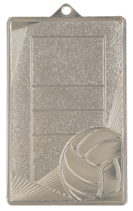 Medal stalowy złoty MMC7245/S – siatkówka, boisko do siatkówki, 70 × 45 mm