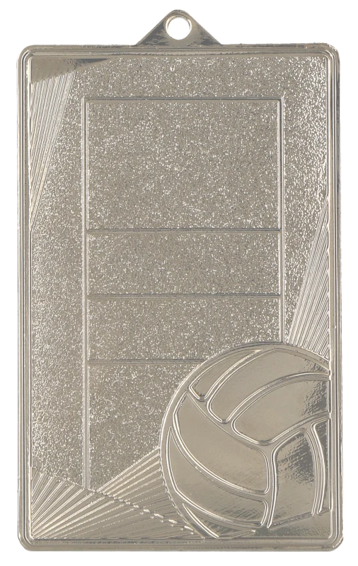 Medal stalowy złoty MMC7245/S – siatkówka, boisko do siatkówki, 70 × 45 mm