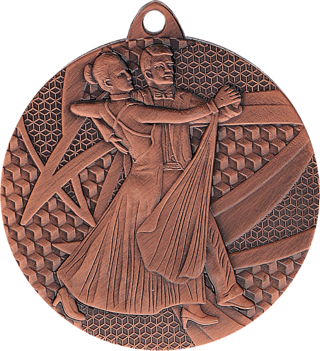 Medal stalowy brązowy MMC7850/B – taniec, Ø 50 mm