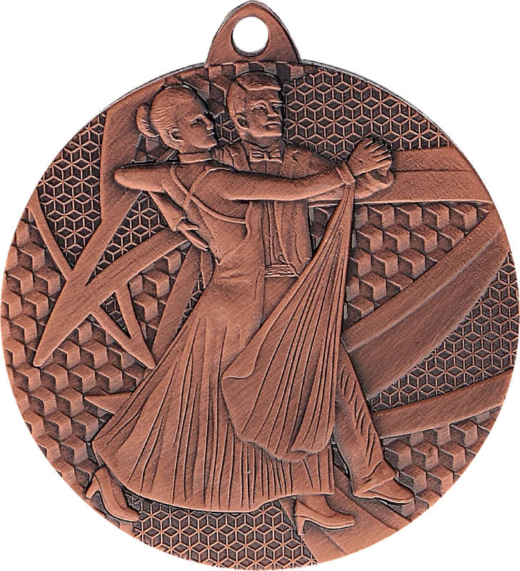 Medal stalowy brązowy MMC7850/B – taniec, Ø 50 mm