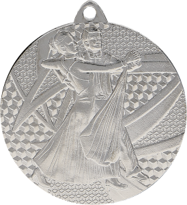 Medal stalowy srebrny MMC7850/S – taniec, Ø 50 mm