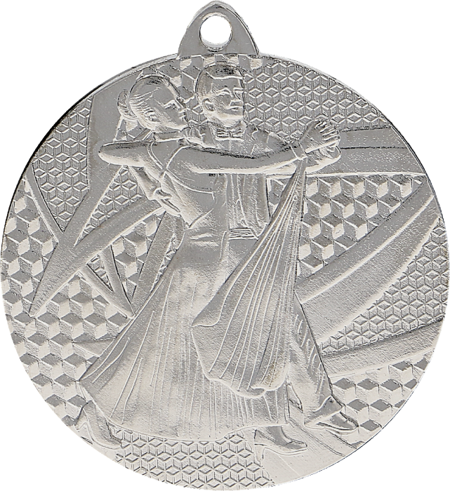 Medal stalowy srebrny MMC7850/S – taniec, Ø 50 mm