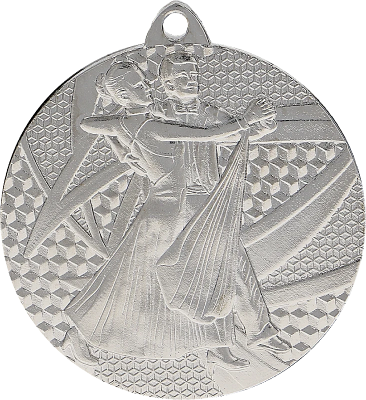 Medal stalowy srebrny MMC7850/S – taniec, Ø 50 mm