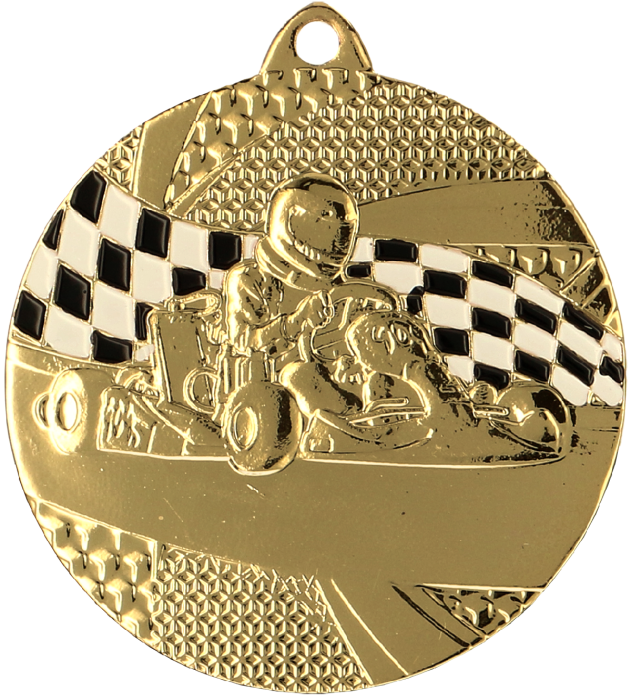 Medal stalowy złoty MMC8350/G – motoryzacja, Ø 50 mm