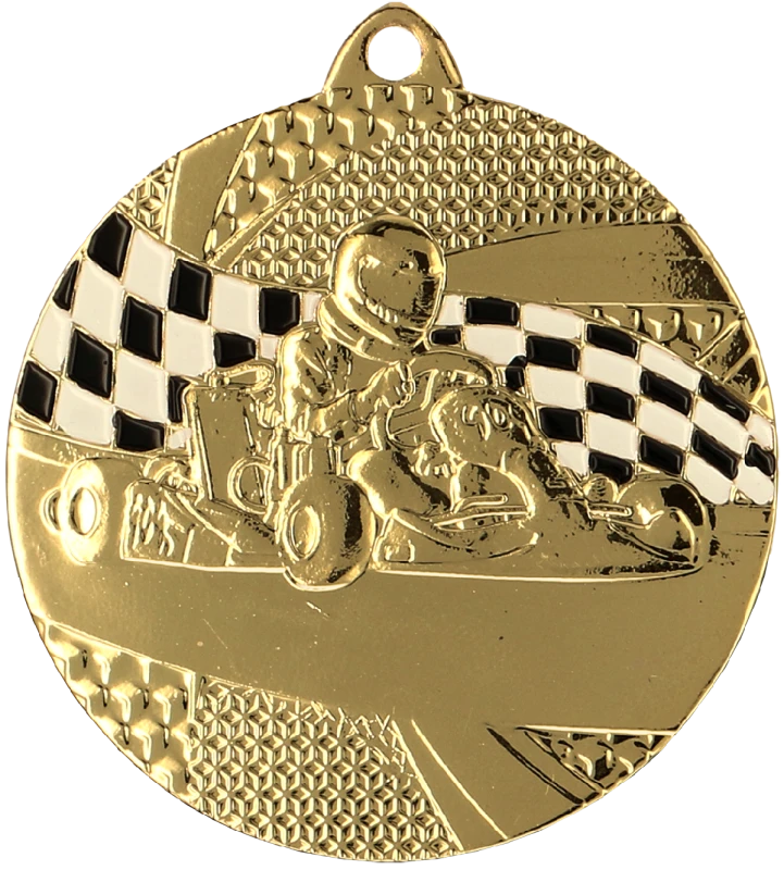 Medal stalowy złoty MMC8350/G – motoryzacja, Ø 50 mm