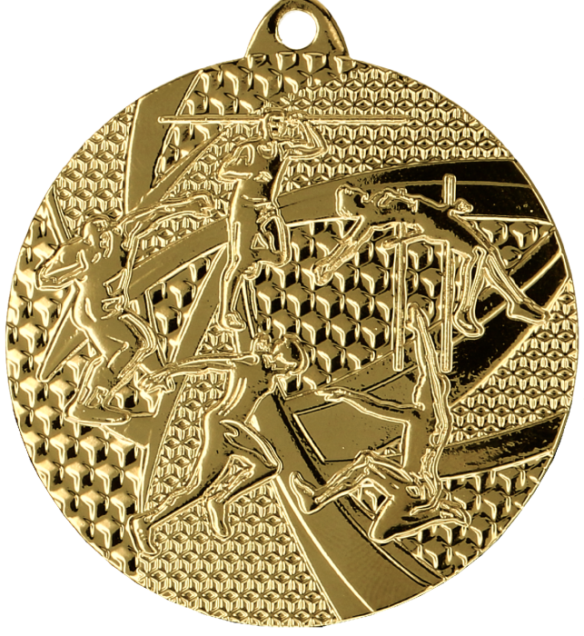 Medal stalowy złoty MMC8450/G – lekkoatletyka, Ø 50 mm