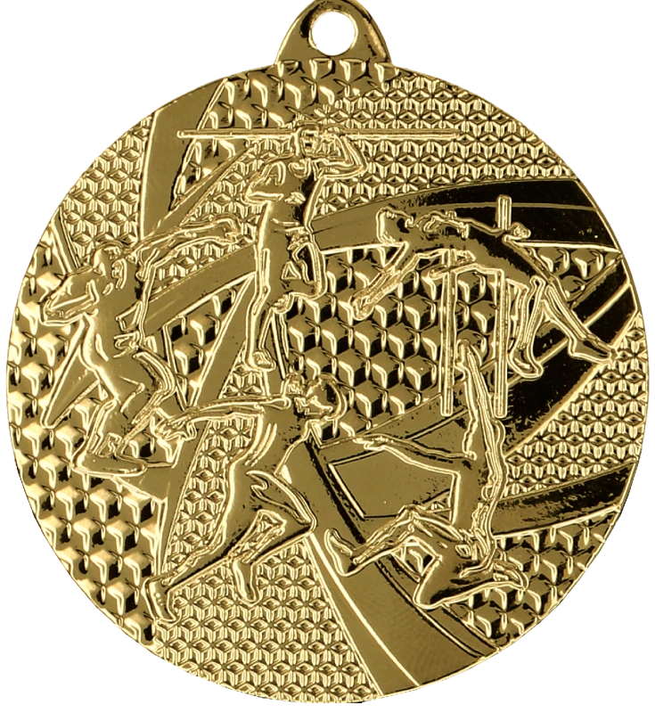 Medal stalowy złoty MMC8450/G – lekkoatletyka, Ø 50 mm