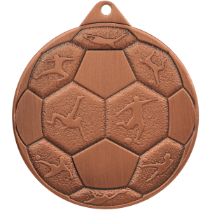 Medal stalowy brązowy MMC8850/B – piłka nożna, Ø 50 mm