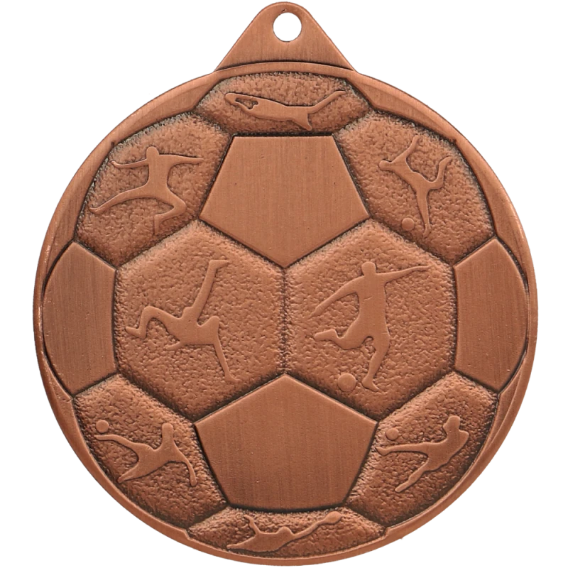 Medal stalowy brązowy MMC8850/B – piłka nożna, Ø 50 mm