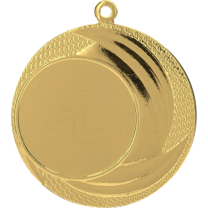 Medal stalowy złoty z miejscem na emblemat 25 mm MMC9040/G – Ø 40 mm