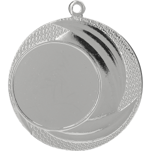 Medal stalowy srebrny z miejscem na emblemat 25 mm MMC9040/S – Ø 40 mm