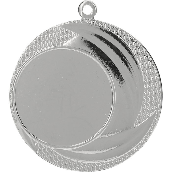 Medal stalowy srebrny z miejscem na emblemat 25 mm MMC9040/S – Ø 40 mm
