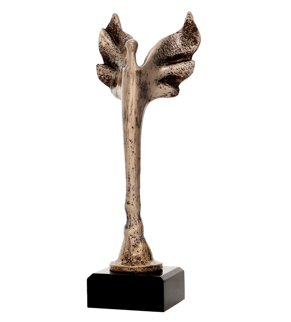 Figurka odlewana w kolorze brązu RFST2073 – wiktor, 3 rozmiary (24–33 cm)