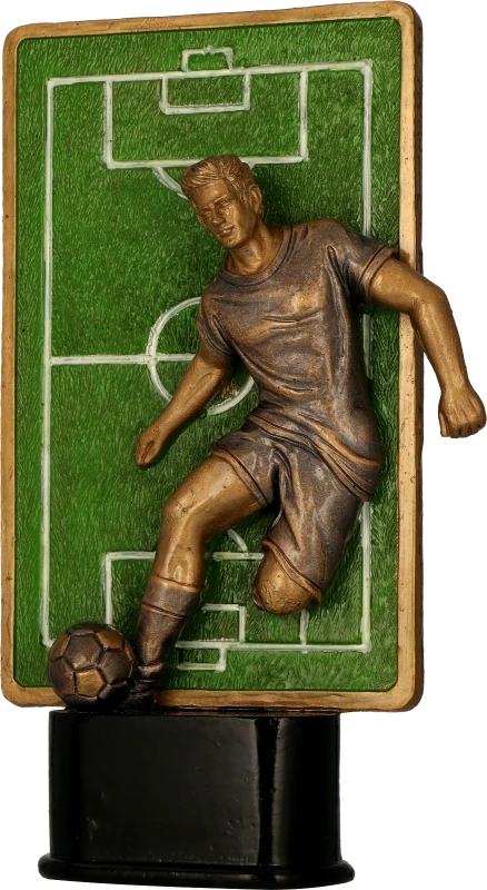 Figurka odlewana w kolorze brązu RFST3055/BR/GN – piłka nożna, najlepszy zawodnik, 23 cm