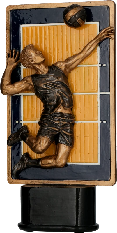 Figurka odlewana w kolorze brązu RFST3065/BR/Y – siatkówka, 23 cm