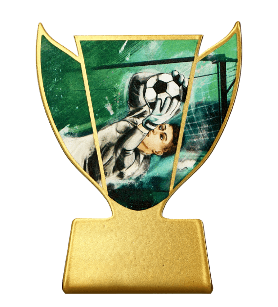 Statuetka metalowa Slimline SL-SOC3 – piłka nożna, najlepszy bramkarz, 10 cm
