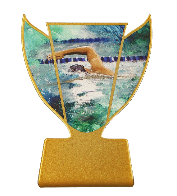 Statuetka metalowa Slimline SL-SWI – pływanie, 10 cm